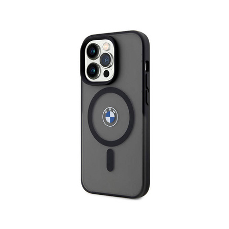 BMW Signature MagSafe - Etui iPhone 14 Pro (czarny) (BMHMP14LDSLK)