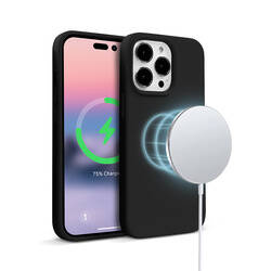Crong Color Cover Magnetic - Etui iPhone 14 Pro MagSafe (czarny) (CRG-COLRM-IP1461P-BLK)
