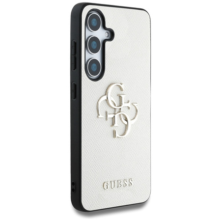 Guess Grained Big 4G Logo Small Classic Logo - Etui do Samsung Galaxy S25 (beżowy) (GUHCS25SPGT4MBE)