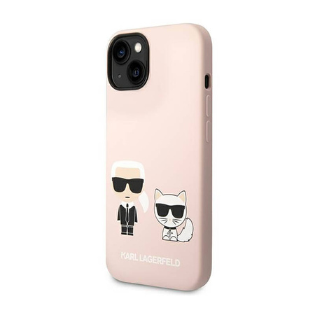Karl Lagerfeld Liquid Silicone Karl & Choupette MagSafe - Etui iPhone 14 Plus (różowy) (KLHMP14MSSKCI)