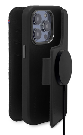 Decoded Detachable Wallet – skórzana obudowa ochronna do iPhone 14 Pro kompatybilna z MagSafe (black) (D23IPO14PDW5BK)
