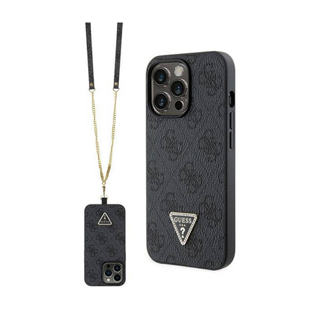 Guess Crossbody 4G Metal Logo - Etui iPhone 13 Pro (czarny) (GUHCP13LP4TDSCPK)
