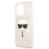 Karl Lagerfeld Karl’s Head Glitter - Etui iPhone 13 Pro (złoty) (KLHCP13LKHTUGLGO)