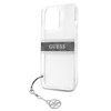 Guess 4G Stripe Grey Charm - Etui iPhone 13 Pro (przezroczysty) (GUHCP13LKB4GGR)