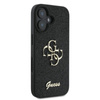 Guess Fixed Glitter Big 4G - Etui iPhone 16 Plus (czarny) (GUHCP16MHG4SGK)