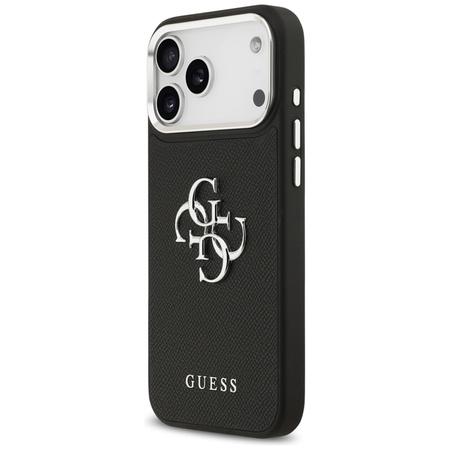 Guess Grained Big 4G Classic Logo - Etui iPhone 17 Pro Max (czarny) (GUHCP17XPG4SMCEK)