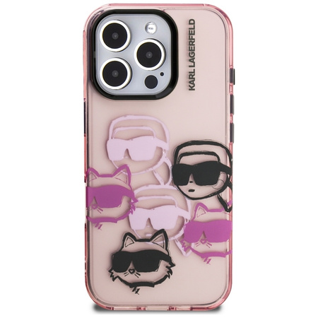 Karl Lagerfeld IML Multi K&C Head Pattern - Etui iPhone 16 Pro Max (różowy) (KLHCP16XHMCHKCP)