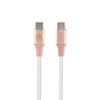 Guess Ebossed Logo - Kabel USB-C do USB-C Fast Charging 1.5m (różowy) (GUCCLALRGDP)
