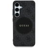 Guess 4G Round Patch Classic Logo MagSafe - Etui do Samsung Galaxy S25+ (czarny) (GUHMS25MP4PGRSGK)