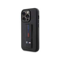 BMW Grip Stand Hot Stamp - Etui iPhone 14 Pro (czarny) (BMHCP14L22GSLK)