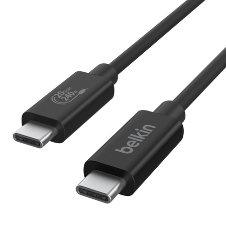 Belkin Kabel USB-C 240W + 20Gbps, 2 m  - czarny (INZ004BT2MBK)