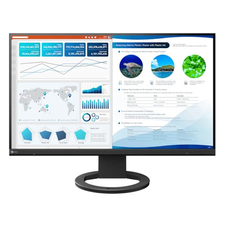 EIZO FlexScan EV2740S-BK - monitor LCD IPS 27", 4K UHD 3840 x 2160 (16:9), złącza USB-C (czarny) (EV2740S-BK)