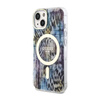 Guess Leopard MagSafe - Etui iPhone 14 (Niebieski) (GUHMP14SHLEOPWB)