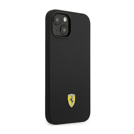 Ferrari Silicone Metal Logo - Etui iPhone 14 Plus (czarny) (FEHCP14MSIBBK)