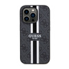 Guess 4G Printed Stripes MagSafe - Etui iPhone 14 Pro Max (Czarny) (GUHMP14XP4RPSK)