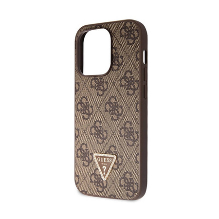 Guess Crossbody 4G Metal Logo - Etui iPhone 14 Pro (brązowy) (GUHCP14LP4TDSCPW)