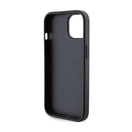 Karl Lagerfeld Gripstand Saffiano Choupette Pins - Etui iPhone 15 (czarny) (KLHCP15SGSACHPK)