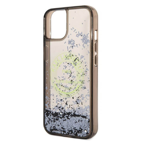 Karl Lagerfeld Liquid Glitter Round RSG Logo Case - Etui iPhone 14 (czarny) (KLHCP14SLCRSGRK)