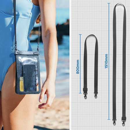 Spigen A603 Universal Waterproof Case - Etui wodoodporne do smartfonów do 6.9" (Black) (ACS09745)