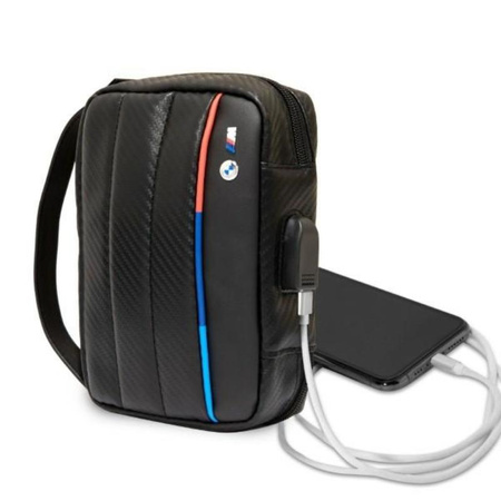 BMW Carbon Tricolor - Torba / Organizer z zewnętrznym portem USB (czarny) (BMHBPUCARTCBK)