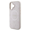 Guess Saffiano Peony Classic Logo MagSafe - Etui iPhone 16 Plus (różowy) (GUHMP16MPSAPSMEP)