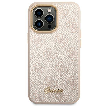 Guess 4G Metal Camera Outline Case – Etui iPhone 14 Pro (Różowy) (GUHCP14LHG4SHP)
