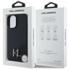 Karl Lagerfeld Silicone Shadow Metal Initial MagSafe - Etui iPhone 16 (czarny) (KLHMP16SSCMKMPCK)