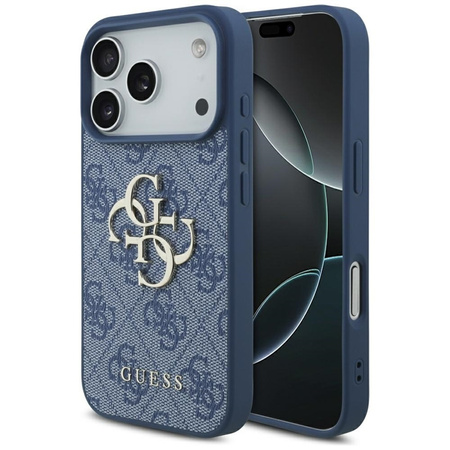 Guess 4G Big Logo - Etui iPhone 17 Pro (niebieski) (GUHCP17L4GMGBL)