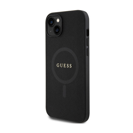Guess Saffiano MagSafe - Etui iPhone 15 Plus (czarny) (GUHMP15MPSAHMCK)