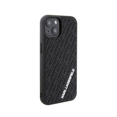 Karl Lagerfeld 3D Rubber Multi Logo - Etui iPhone 15 (czarny) (KLHCP15S3DMKRLK)