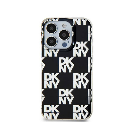 DKNY IML Checkered Mono Pattern - Etui do iPhone 15 Pro Max (czarny) (DKHCP15XHDLCEK)
