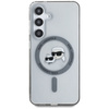 Karl Lagerfeld Button Karl & Choupette Heads Printed Logo MagSafe - Etui Samsung Galaxy S25 (czarny) (KLHMS25SHLSKCK)