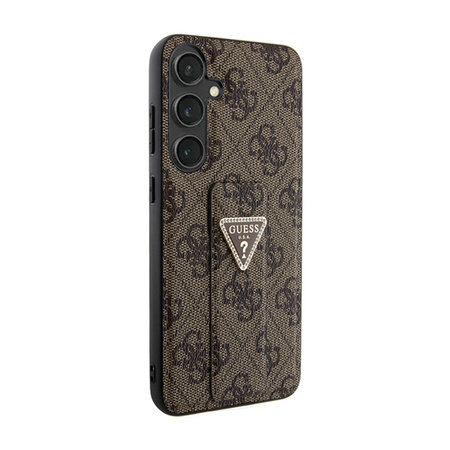 Guess Grip Stand 4G Triangle Strass Logo - Etui Samsung Galaxy S24 (brązowy) (GUHCS24SPGS4TDW)