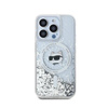 Karl Lagerfeld Liquid Glitter Choupette Head MagSafe - Etui iPhone 14 Pro (przezroczysty) (KLHMP14LLGCHSGH)