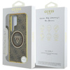 Guess 4G Glitter Triangle Buttons MagSafe - Etui do Samsung Galaxy S25 Ultra (brązowy) (GUHMS25LHG4PRTGW)