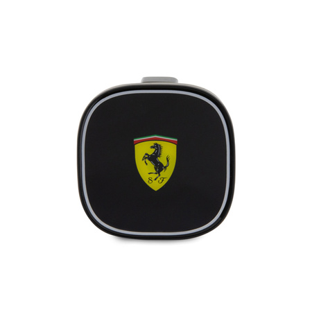 Ferrari MagSafe Collection - Magnetyczny uchwyt samochodowy z ładowaniem bezprzewodowym 15W (czarny) (FECHMGLK)