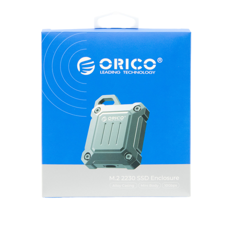Orico Obudowa na dysk M.2 NVMe 2230, USB-C 10 Gbps, wzmocniona, metalowa (XAM2-G2-BK-BP)