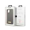 Guess Silicone Logo Plate MagSafe - Etui iPhone 13 (szary) (GUHMP13MSPLG)