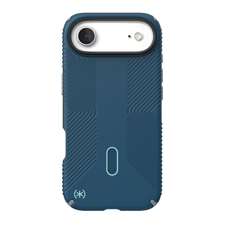 Speck Presidio2 Grip ClickLock & MagSafe - Etui iPhone Air (Deep Sea / Silver Metallic / Spell Blue) (150968-3261)