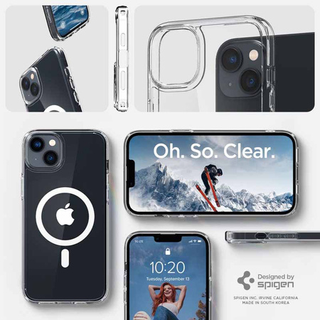 Spigen Ultra Hybrid Mag MagSafe - Etui do iPhone 14 (Biały) (ACS05048)