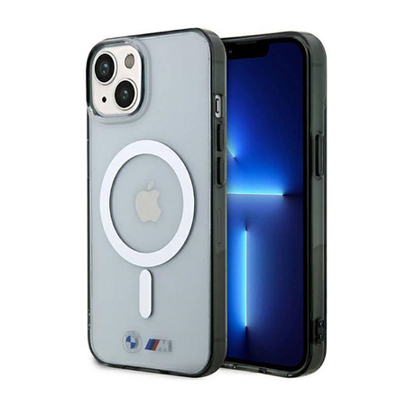 BMW Silver Ring MagSafe - Etui iPhone 14 Plus (Przezroczysty) (BMHMP14MHCRS)