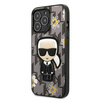Karl Lagerfeld Iconic Karl Flower - Etui iPhone 13 Pro (szary) (KLHCP13LPMNFIK1)