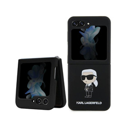 Karl Lagerfeld Silicone Ikonik - Etui Samsung Z Flip 5 (czarny) (KLHCZF5SNIKBCK)