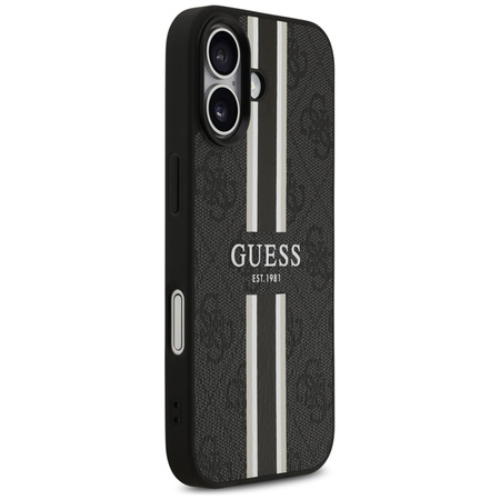 Guess 4G Printed Stripes MagSafe - Etui iPhone 17 (czarny) (GUHMP17SP4RPSK)