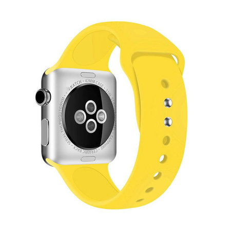 Crong Liquid - Pasek do Apple Watch 38/40/41/42 mm (żółty) (CRG-40LQB-YEL)