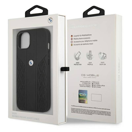 BMW Leather Curve Perforate HC - Etui iPhone 13 mini (czarny) (BMHCP13SRSPPK)