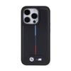 BMW Quilted Tricolor - Etui iPhone 15 Pro (czarny) (BMHCP15L22PVTK)