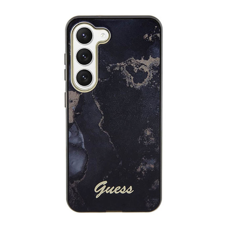 Guess Golden Marble Collection - Etui Samsung Galaxy S23 (czarny) (GUHCS23SHTMRSK)