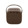 Guess Mini Bluetooth Speaker 4G Leather Script Logo with Strap - Głośnik Bluetooth V5.3 (brązowy) (GUWSB2P4SMW)