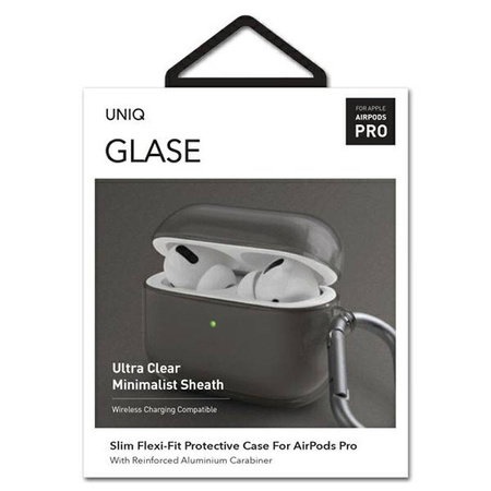 UNIQ Glase - Etui Apple AirPods Pro (smoke) (UNIQ-AIRPODSPRO-GLSGSMK)